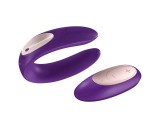 Satisfyer Double Plus Remote - rádiós, akkus párvibrátor (lila)