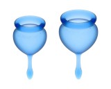 Satisfyer Feel Good - menstruációs kehely szett (kék) - 2db