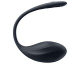 Satisfyer Ribbed Petal - rádiós vibrációs tojás (fekete)