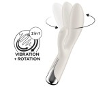 Satisfyer Spinning Rabbit 1 - forgó csiklókaros vibrátor (bézs)