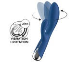 Satisfyer Spinning Rabbit 1 - forgó csiklókaros vibrátor (kék)