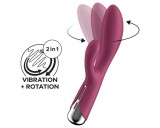 Satisfyer Spinning Rabbit 1 - forgó csiklókaros vibrátor (piros)
