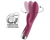 Satisfyer Spinning Rabbit 1 - forgó csiklókaros vibrátor (piros)