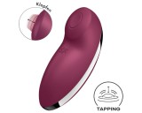 Satisfyer Tap & Climax 2 - 2in1 csiklóizgató és vibrátor (piros)