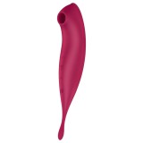 Satisfyer Twirling Pro - okos 2in1 csikló vibrátor (piros)