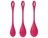 Satisfyer Yoni Power 1 - gésagolyó szett - piros (3 részes)