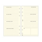 SATURNUS Kalendárium betét, heti tervező bianco, "S", SATURNUS, chamois