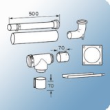 Saunier Duval kondenzációs SDC kéményaknás bekötő szett 80/125mm