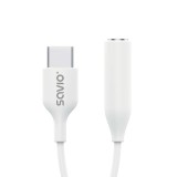 Savio AK-52 USB-C apa - 3.5mm Jack anya Adapter (SAVIO AK-52)