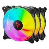 Savio BLAST FAN SET számítógépes hűtőrendszer Számítógép ház Ventilátor 12 cm Fekete 3 db