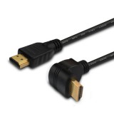 Savio CL-108 v2.0 nagysebességű HDMI (M) - HDMI (M) derékszögű kábel 1.5m