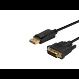 SAVIO DisplayPort - DVI kábel 3.0m Fekete (CL-122)