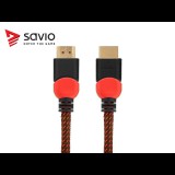 Savio HDMI - HDMI kábel 3m Fekete-Piros (GCL-04)