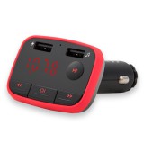 Savio TR-10, 2 x USB, LCD, Bluetooth 5.0, Fekete-Piros, FM transzmitter