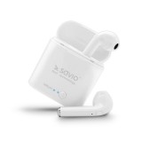 Savio TWS-01 vezeték nélküli Bluetooth fülhallgató fehér (TWS-01)