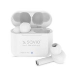 Savio TWS-07 PRO Vezeték nélküli Bluetooth Fehér headset