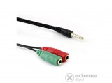 Sbox jack elosztó 2 x 3,5 mm anya - 3,5 mm apa 0,2 m