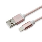 Sbox SX-534950 USB apa - Lightning 1.5m, rozé-arany adat és töltőkábel