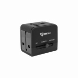 SBOX TA-23 Universal Travel Adapter Black