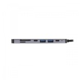 Sbox W028690 USB Type-C Hub 3.0 7 Port szürke (W028690) - USB Elosztó