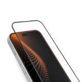 SBS D3O edzett üveg fekete szegéllyel applikátorral iPhone 15 Plus/16 Plus