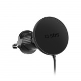 SBS TESUPPMAG15WVENT vezeték nélküli autós töltő szellőzőrácsra 15W - fekete