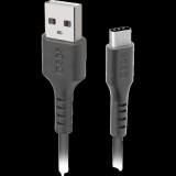 SBS USB-A apa - USB-C apa Adat- és töltőkábel 1m - Fekete (TECABLETYC1KPOS)