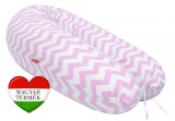 Scamp formázható univerzális szoptatós párna pamut huzattal /ZigZagPinkWhite ()