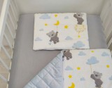 Scamp velvet ágynemű garnitúra / CloudBearBlue