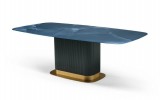 Scappini Future étkezőasztal nyomtatott üveglappal 230x120 cm