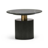 Scappini Mid kerek dohányzóasztal márványlappal