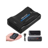 Scart to HDMI AV Euro Full HD Átalakító - Converter Adapter - 1080p Átvitel - Kompatibilis TV-vel és Monitorral