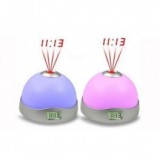 Schenopol Csillag és hold projektoros óra lámpa gyerekeknek, kivetítős óra asztali óra hangulatlámpa