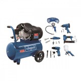 Scheppach HC 55 DC SET Kéthengeres kompresszor 10 bar, 50 liter, tartozékokkal
