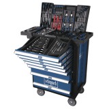 Scheppach TW 1000 - Műhelykocsi szerszámokkal, 7 fiókos, 263 db-os (5909304900)