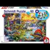 Schmidt Dinoszaurusz figurák, 60 db-os puzzle (56372) (SC56372) - Kirakós, Puzzle
