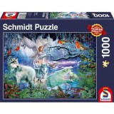 Schmidt Farkasok egy téli erdőben kirakós 1000 db (58349) (S58349) - Kirakós, Puzzle