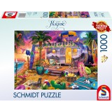 Schmidt Spiele Jeff Haynie: Lakókocsival a tengerparton 1000 darabos puzzle (58573)