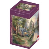 Schmidt Spiele Thomas Kinkade Studios Falu a tó mellett 1000 darabos fa puzzle (59800)