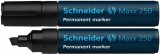 SCHNEIDER Alkoholos marker, 2-7 mm, vágott, SCHNEIDER "Maxx 250", fekete