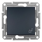 Schneider ASFORA egypólusú csengő kapcsoló csengőjel rugós bekötés antracit (EPH0800171) (EPH0800171)