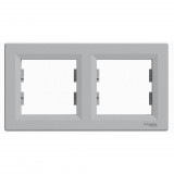 Schneider ASFORA Kettes keret vízszintes alumínium (EPH5800261) (EPH5800261)