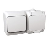 Schneider CEDAR PLUS WDE000504 2P+F csatlakozóaljzat váltókapcsolóval (WDE000504)