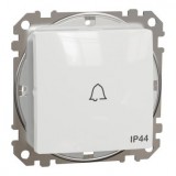 Schneider csengőjellel rugós IP44 SDD egypólusú nyomó fehér (SDD211131) (SDD211131)