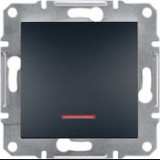Schneider Electric Schneider EPH1400171 ASFORA rugós bekötés/jelzőfényes/antracit egypólusú kapcsoló (EPH1400171)