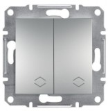 SCHNEIDER EPH0600161 ASFORA Kettős váltókapcsoló, rugós bekötés, alumínium (106+6)