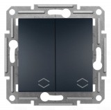 SCHNEIDER EPH0600171 ASFORA Kettős váltókapcsoló, rugós bekötés, antracit (106+6)