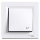 SCHNEIDER EPH0800121 ASFORA Egypólusú nyomókapcsoló, csengőjel, rugós bekötés, fehér