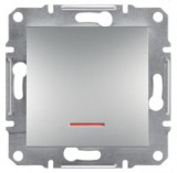 SCHNEIDER EPH1400161 ASFORA Egypólusú kapcsoló, jelzőfényes, rugós bekötés, alumínium