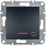SCHNEIDER EPH1500171 ASFORA Váltókapcsoló, jelzőfényes, rugós bekötés, antracit